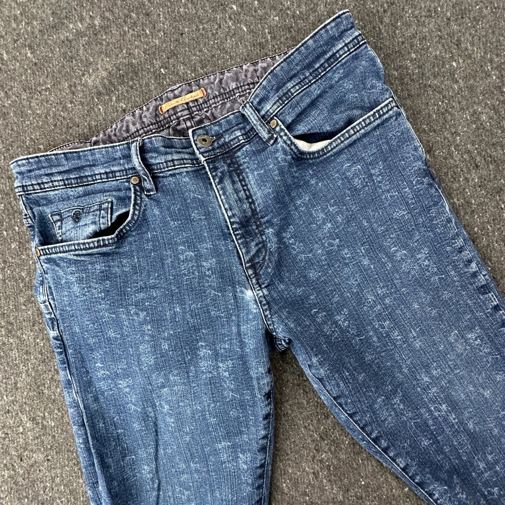 Robert Graham Jeans Mens 34 Blue Acid Wash Slim Straight Denim Pants